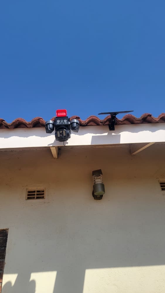 Live CCTV feed display on wall-mounted monitor